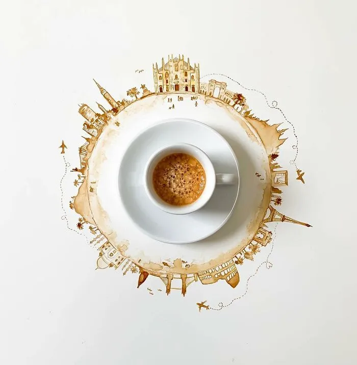 This Artist Creates Her Paintings Using Coffee, And Here Are Her 36 New Works