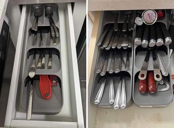 <span Style="Font:inherit;color:#d74b1f;"> Joseph Joseph's Drawerstore Organizer</Span> Cuts Down On Space Wastage In Your Utensils Drawer