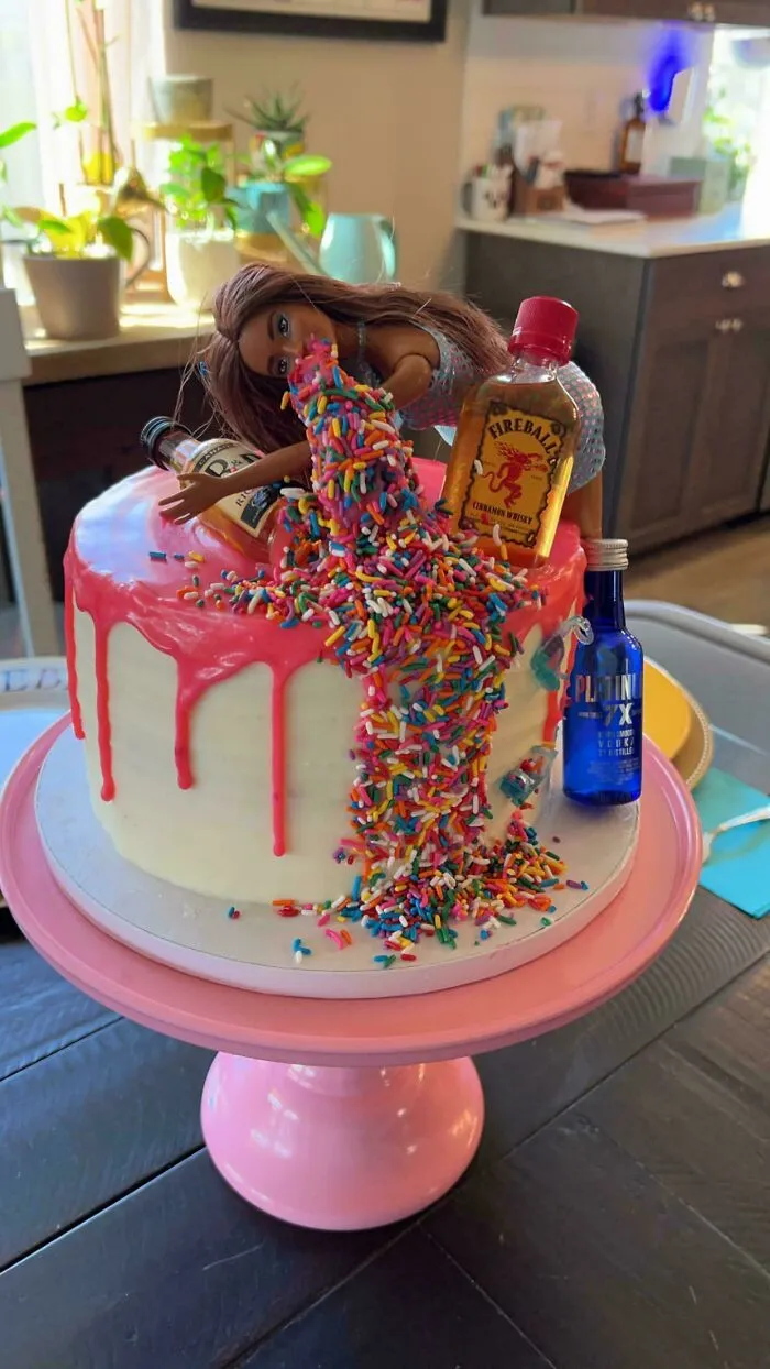 La tarta del 21º cumpleaños de mi novia