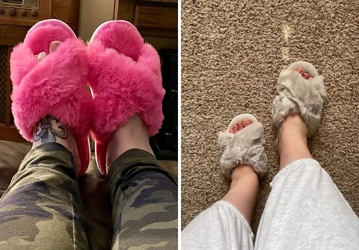 Ever Walked On Clouds? Try <span Style="Font:inherit;color:#d74b1f;"> Parlovable's Fuzzy Slippers </Span>, Her Feet Will Thank You