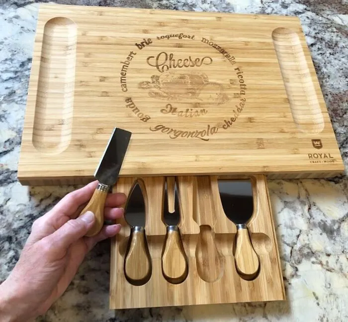 If Her Favorite Is Fromage, Look No Further Than A Stylish <span Style="Font:inherit;color:#d74b1f;"> Royal Craft Wood Bamboo Charcuterie Board</Span>
