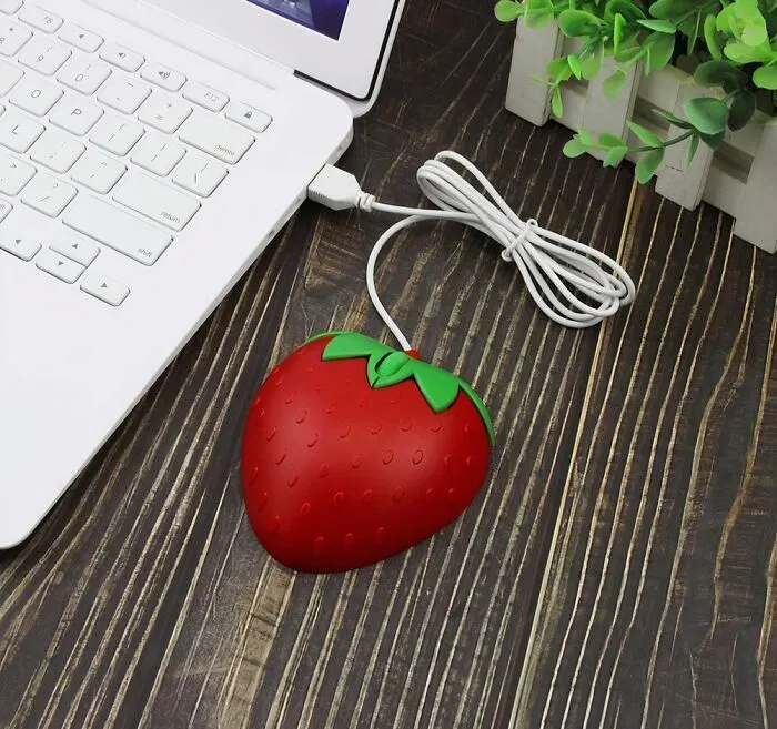 Add A Berry Sweet Touch To Your Workspace With The Strawberry-Shaped <span Style="Font:inherit;color:#d74b1f;"> Wired Mouse</Span>
