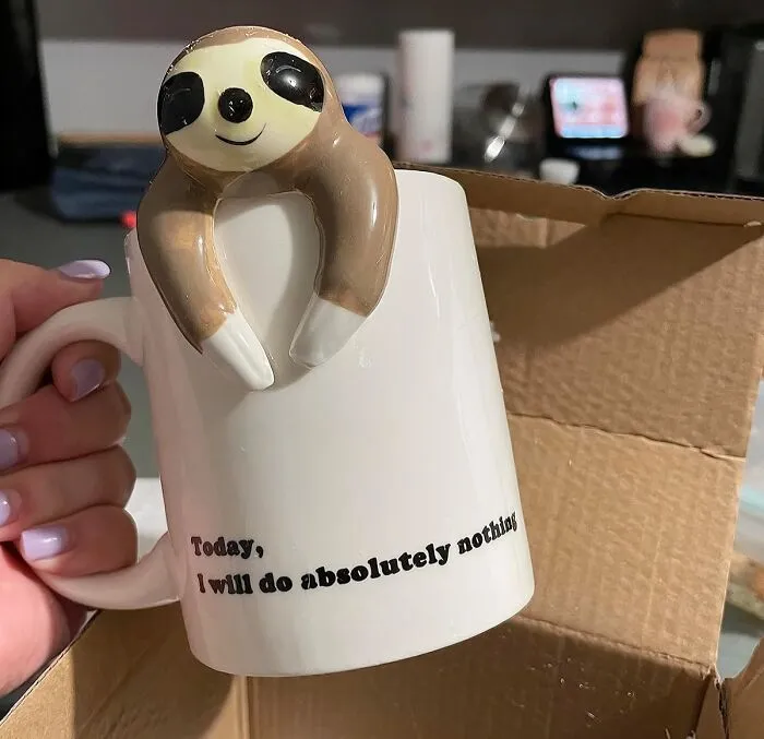 Add Some Laughter To Your Office Routine With The Funny <span Style="Font:inherit;color:#d74b1f;"> Sloth Coffee Mug</Span>