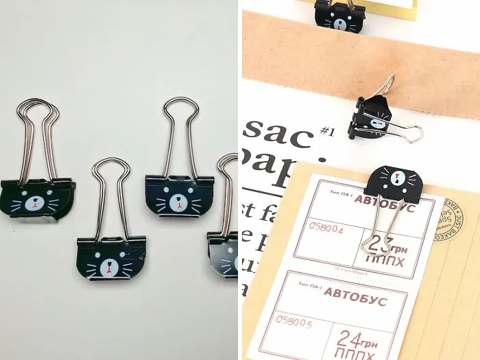 Meow-Tstanding - Cute <span Style="Font:inherit;color:#d74b1f;"> Cat Metal Binder Clips</Span> Keep It Together