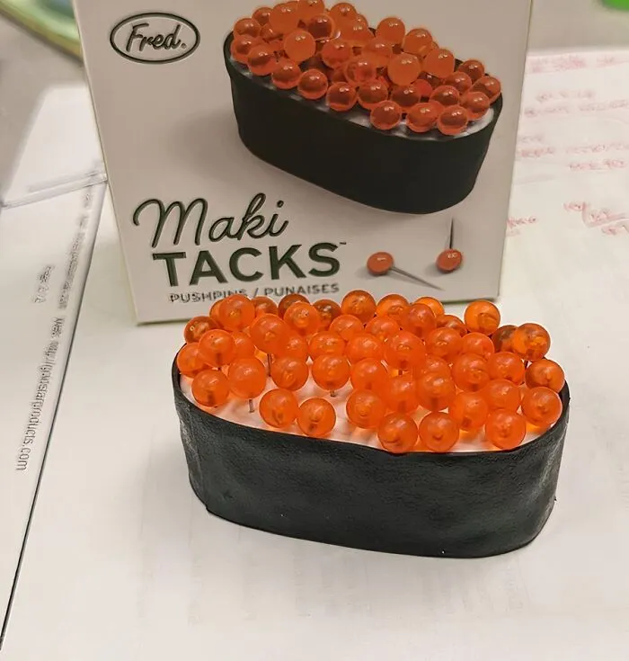 Fun Touch To Your Desk With <span Style="Font:inherit;color:#d74b1f;"> Sushi Pushpins And Holder</Span>