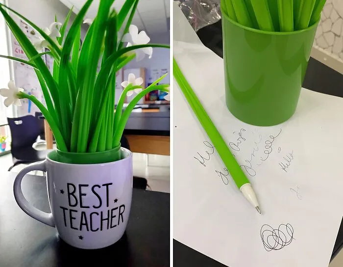 Office Oasis: Green Leaf <span Style="Font:inherit;color:#d74b1f;"> Grass-Blade Pens</Span> For The Nature-Loving