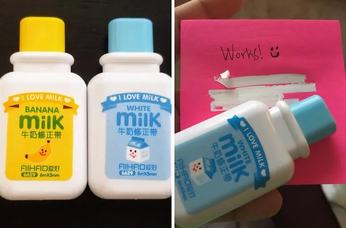 Say Goodbye To Mistakes With Milk Bottle Style <span Style="Font:inherit;color:#d74b1f;"> Correction Tape</Span>: A Quirky Desk Companion With A Splash Of Fun