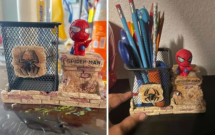Swing Into Action And With <span Style="Font:inherit;color:#d74b1f;"> Spiderman Pen Holder</Span>: The Perfect Addition To Any Superhero-Themed Workspace