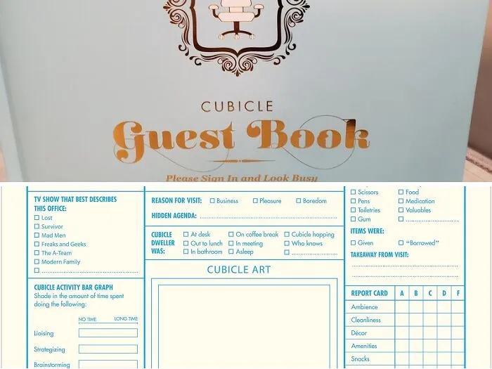 Welcome Your Guests In Style With The <span Style="Font:inherit;color:#d74b1f;"> Knock Knock Guest Book For Your Cubicle</Span>!