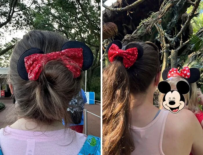 Add Some Disney Magic To Their Everyday Outfits With This<span Style="Font:inherit;color:#d74b1f;"> Minnie Mouse Velvet Hair Bow Scrunchies</Span>!