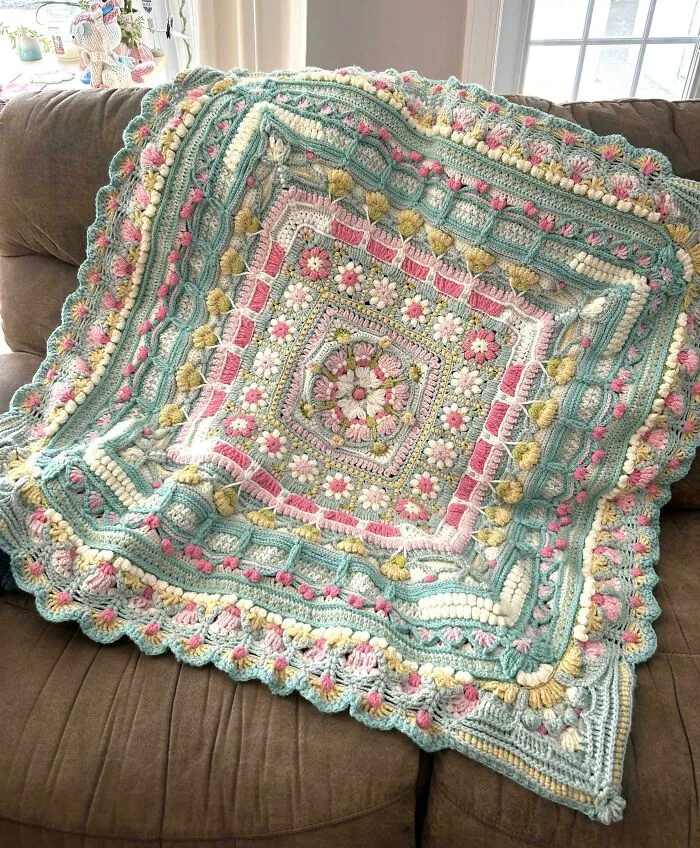 Finished My Most Complex Project As Of Yet - The Harvest Moon Crochet Throw!