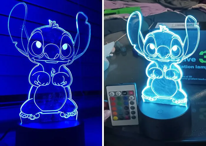 Illuminate The Night With This Adorable <span Style="Font:inherit;color:#d74b1f;"> 3D LED Stitch Lamp</Span>