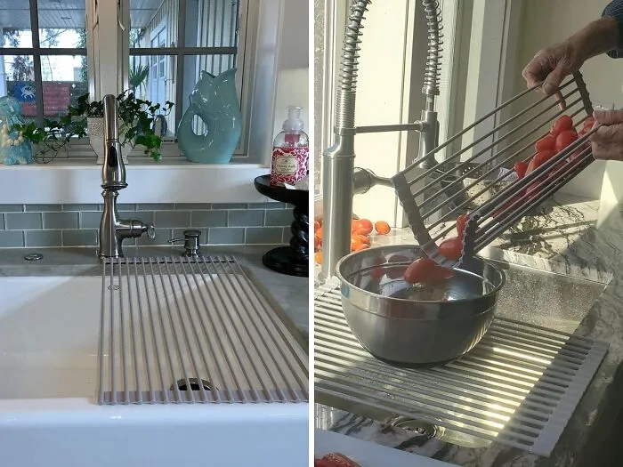Double Your Sink Space With <span Style="Font:inherit;color:#d74b1f;"> The Surpahs Roll-Up Dish Rack</Span>