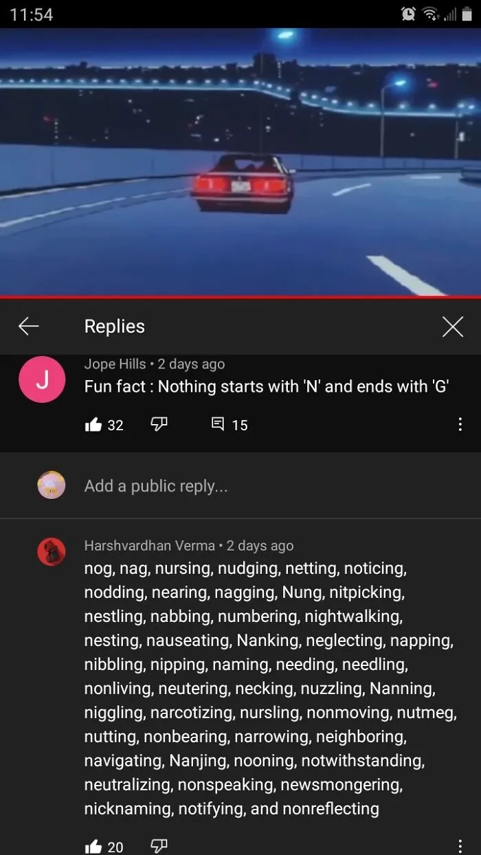 Nothing Starts With "N" And Ends With "G"