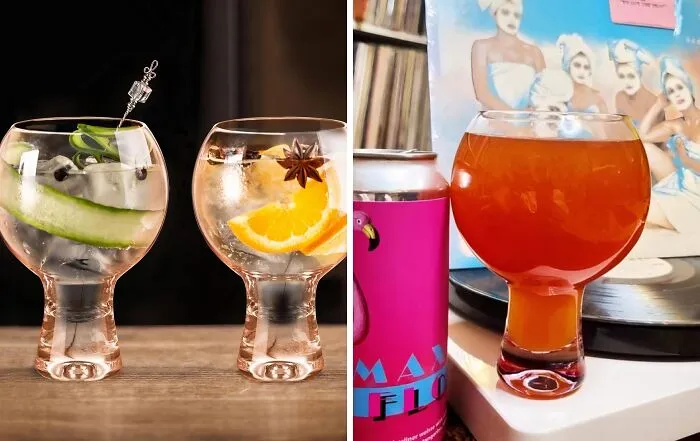 This Set Of <span Style="Font:inherit;color:#d74b1f;"> Gin And Tonic Glasses </Span> Is The Only Correct Way To Display Your Rosemary Sprigs And Artfully Sliced Cucumber Ribbons 