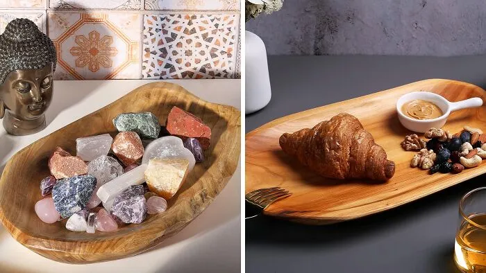 No Boho Home Is Complete Without A Random Display Of Objects And This <span Style="Font:inherit;color:#d74b1f;"> Natural Fir Root Wood Bowl </Span> Is Just What You Need For That