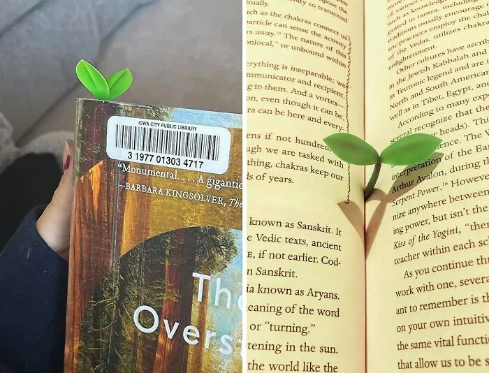 Give Your Reading Game A Fresh Look With This <span Style="Font:inherit;color:#d74b1f;"> Little Green Sprout Shape Bookmark </Span>