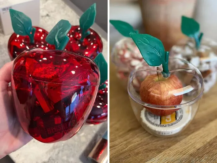   An <span Style="Font:inherit;color:#d74b1f;"> Apple Shaped Container </Span> A Day Will Keep The Clutter Away!