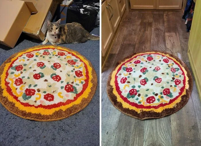  If Your Old Rug Is Looking A Little Crusty, Replace It With This <span Style="Font:inherit;color:#d74b1f;"> Pizza Shape Soft Rug </Span> 
