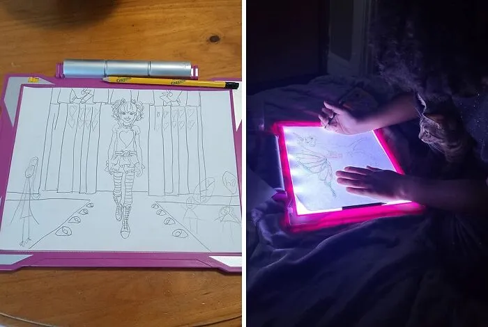  A <span Style="Font:inherit;color:#d74b1f;"> Light Up Tracing Pad </Span> Is The Gen Alpha Version Of Reading Under The Covers With A Flashlight