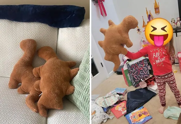 A <span Style="Font:inherit;color:#d74b1f;"> Dino Chicken Nugget Shape Pillow Set </Span> Is A Dino-Mite Addition To Your Pillow Fort