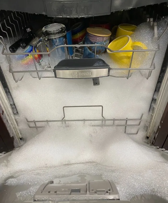 Mi suegra usó mi lavavajillas cuando no estábamos... Le puso detergente de fregar platos