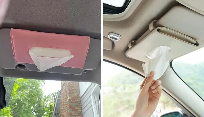 This <span Style="Font:inherit;color:#d74b1f;"> Sun Visor Tissue Holder </Span> Is A Sleek Update To A Tried And Tested Favorite