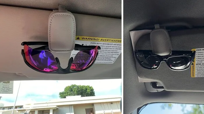Never Forget Your Sunnies Again Thanks To This Nifty<span Style="Font:inherit;color:#d74b1f;"> Sunglasses Holders For The Car Visor </Span>. And It Comes In A 2-Pack!