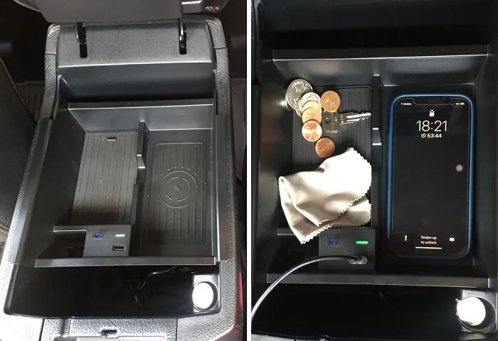 This <span Style="Font:inherit;color:#d74b1f;"> Wireless Charger Tray </Span> Gives Your Center Console A Much Needed Upgrade 