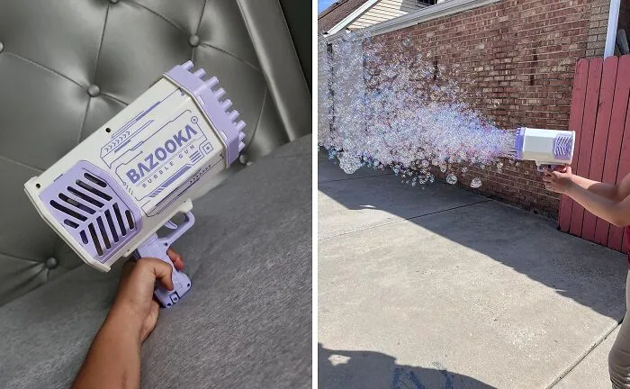 This <span Style="Font:inherit;color:#d74b1f;"> Bubble Machine Gun </Span> Will Have You Feeling Like A Kid Again