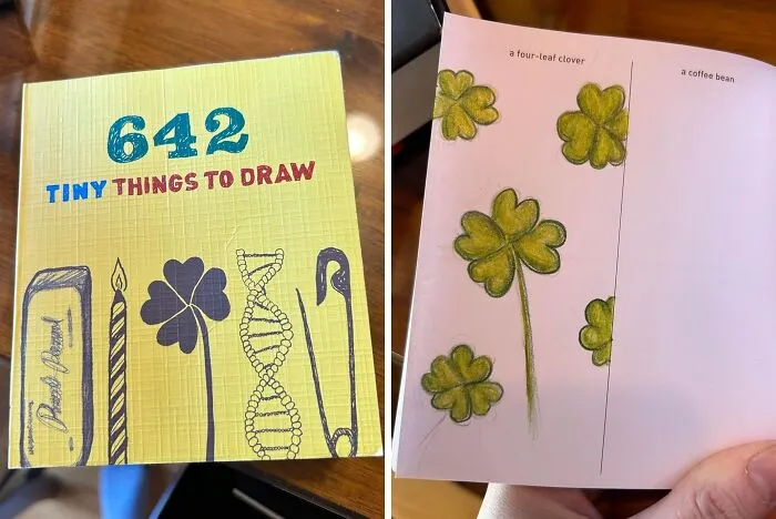 <a style="display:inline;" href="https://www.amazon.com/Tiny-Things-Draw-Chronicle-Books/dp/1452137579?ie=UTF8&linkCode=ll1&tag=bpsnail-20&linkId=5a9d1c0b24c5ee8c119c532aaee66731&language=en_US&ref_=as_li_ss_tl " target="_blank"> This Simple Book With <span Style="Font:inherit;color:#d74b1f;"> 642 Tiny Things To Draw </Span> Is Fun For Young And Old