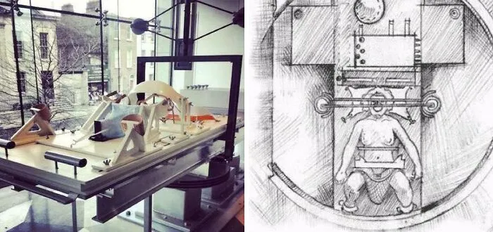 Máquina patentada en 1965, para dar a luz a un bebé centrifugando a la madre
