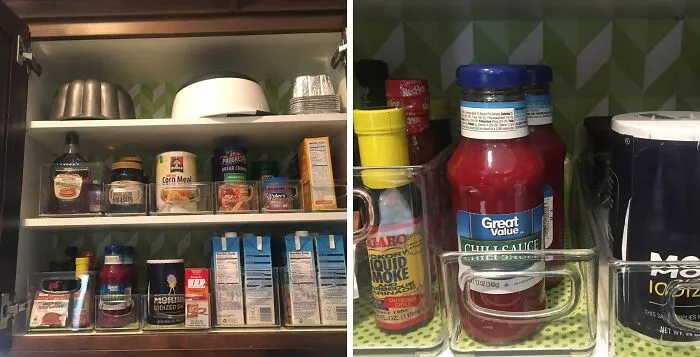 Organized fridge and pantry products neatly arranged to reinvent kitchen storage.