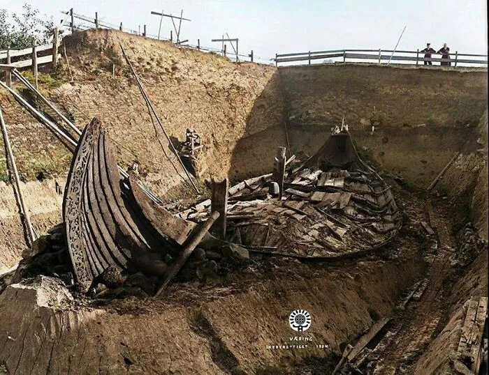 Uno de los mayores descubrimientos de la arqueología: el barco vikingo Oseberg, Tønsberg, Noruega, del año 834 aprox