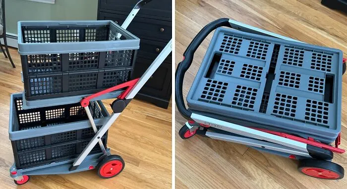 This <span Style="Font:inherit;color:#d74b1f;"> Multi Use Collapsible Cart </Span> Is A Must For The Shopaholic In Your Life