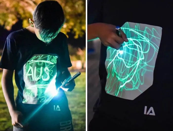 This <span Style="Font:inherit;color:#d74b1f;"> Interactive Glow In The Dark T-Shirt </Span> Might Just Be The Fashion Statement Of The Century Among Kids