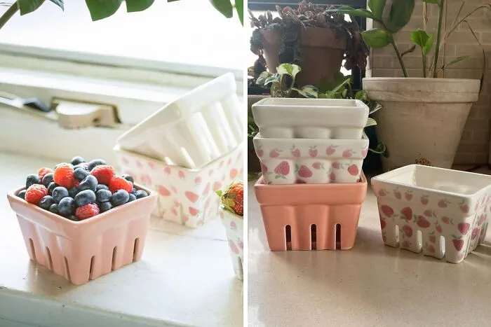 You Will Be Berry Sorry You Didn’t Buy This <span Style="Font:inherit;color:#d74b1f;"> Farmhouse Ceramic Berry Basket </Span> Sooner