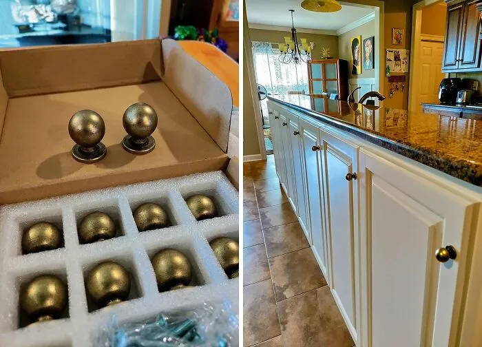 A Small Upgrade To Your Kitchen With These <a Style="Display:inline;" Href="Https://Www.amazon.com/Khtumeware-Champagne-Cabinet-Kitchen-Hardware/Dp/B08ldbxw49?pd_rd_w=ua4nx&content-ID=amzn1.sym.f3fa545a-A5aa-49cf-A858-Ce015cb8afc6&pf_rd_p=f3fa545a-A5aa-49cf-A858-Ce015cb8afc6&pf_rd_r=ewdcm20fp9b9zzm8mjam&pd_rd_wg=vtlom&pd_rd_r=8f7f55f0-0d8f-42ff-B7d4-4427dcb322df&pd_rd_i=b0bpws23q8&th=1&linkcode=ll1&tag=bpfish-20&linkid=4c2b6088eeab351682064b409a2408be&language=en_us&ref_=as_li_ss_tl" Target="_blank"><span Style="Font:inherit;color:#d74b1f;"> Vintage Brass Finish Cabinet Knobs</Span> Will Make A Huge Difference