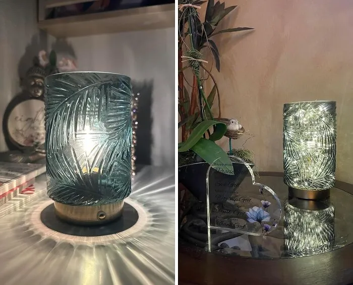 This Playful <span Style="Font:inherit;color:#d74b1f;"> Battery Operated Table Lamp </Span> Sets The Mood