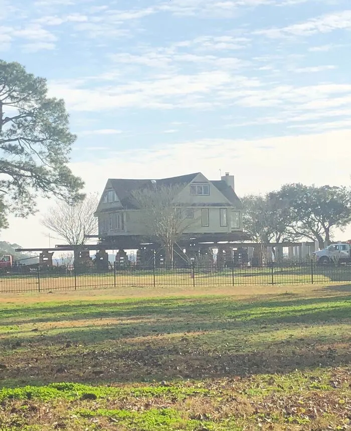 My Neighbors Are Moving Their Entire House Back 200 Ft