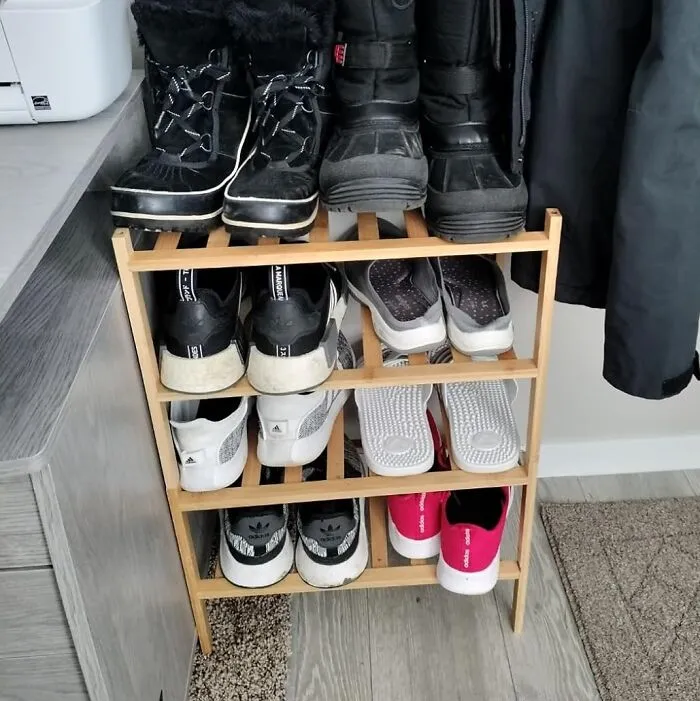 We Know You Just Want To Kick Off Your Shoes When You Get Home, But This <span Style="Font:inherit;color:#d74b1f;"> Entryway Shoe Rack </Span> Will Make All The Difference