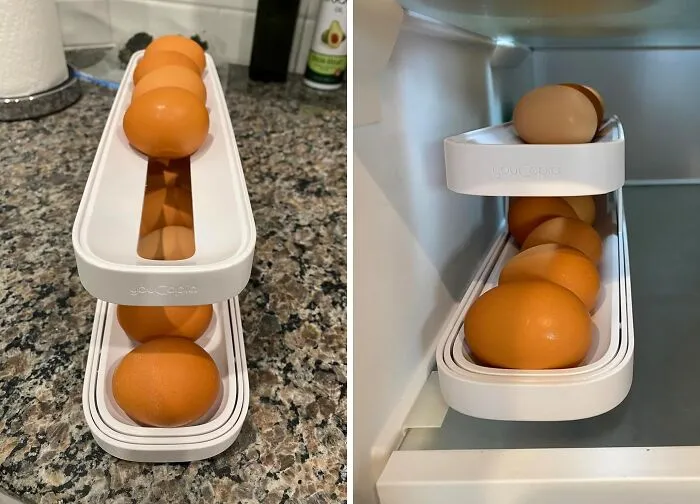 Fridge Door Space Is Prime Real Estate And This <span Style="Font:inherit;color:#d74b1f;"> Egg Dispenser </Span> Helps You Maximize Its Capabilities 