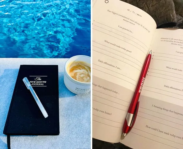 Get Yourself A <span Style="Font:inherit;color:#d74b1f;"> The Five Minute Journal </Span>, Becaue It-Girls Take Care Of Their Body And Mind