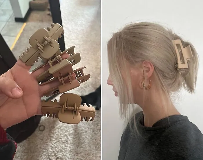 Get That "I Woke Up This Cute" Look With These <span Style="Font:inherit;color:#d74b1f;"> Hair Claw Clips </Span>
