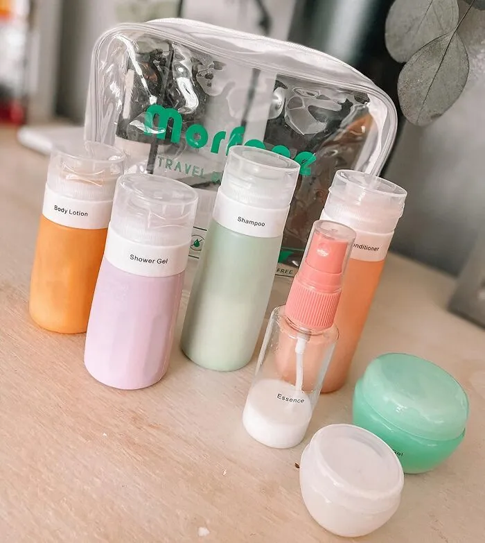 If You Wan't To Pack Everything But The Bathroom Sink But Just Don't Have The Space, Try This <span Style="Font:inherit;color:#d74b1f;"> Set Of 16 Travel Bottles </Span>