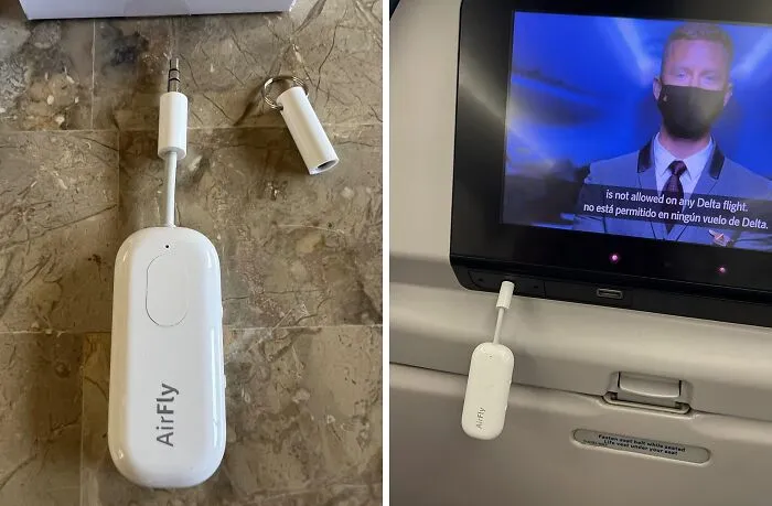 Never Use Those Aweful In-Flight Headphones Again Thanks To This <span Style="Font:inherit;color:#d74b1f;"> Bluetooth Audio Transmitter </Span>