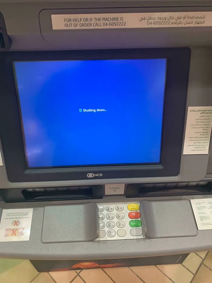 ATM Shut Down With My Card In It