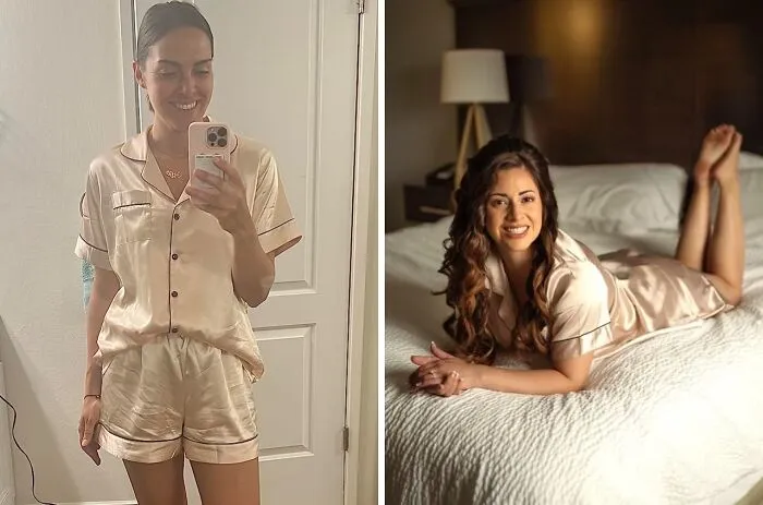 A Classic <span Style="Font:inherit;color:#d74b1f;"> Satin Silk Pajamas Set</Span> Never Goes Out Of Style