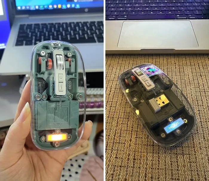 This <a style="display:inline;" href="https://www.amazon.com/Bluetooth-Wireless-Rechargeable-Transparent-Chromebook/dp/B0C3C25F34?crid=3R78WESISDCK1&dib=eyJ2IjoiMSJ9.UlH_huKMuHy2Ch4pF_JoSZs70EOYplZqchl-ip9EwpbHL6BG-_tbpjsiA7JxmAp7ddto4BwFE7gD4C3FC4jR4alikKh7VZzzWUQN1XPiqRVlx3OdJ9AtFEifneDECLVeE1VrCBynHXA0yXM5a0diF0yG0z94E0ktij5tSCw7f5TGvJt9IONtDOLtLb7rYzFyHn9XyOAiYQE458wQLsDI35Szk18mpKdnwr3sn44aOaM.85SEiR9j9Hyhry_y4CV_4iXXu98rZ3Gf12rILDinSNY&dib_tag=se&keywords=transparent%2Bmouse&qid=1716371462&sprefix=transperent%2Bmou%2Caps%2C196&sr=8-3&th=1&linkCode=ll1&tag=bpcrow-20&linkId=2a830fcb74426184f0c51d3330bcd7d2&language=en_US&ref_=as_li_ss_tl" target="_blank"><span Style="Font:inherit;color:#d74b1f;"> Fully Transparent Silent Mouse </Span> Is The Biggest Throwback To The 90s. IYKYK