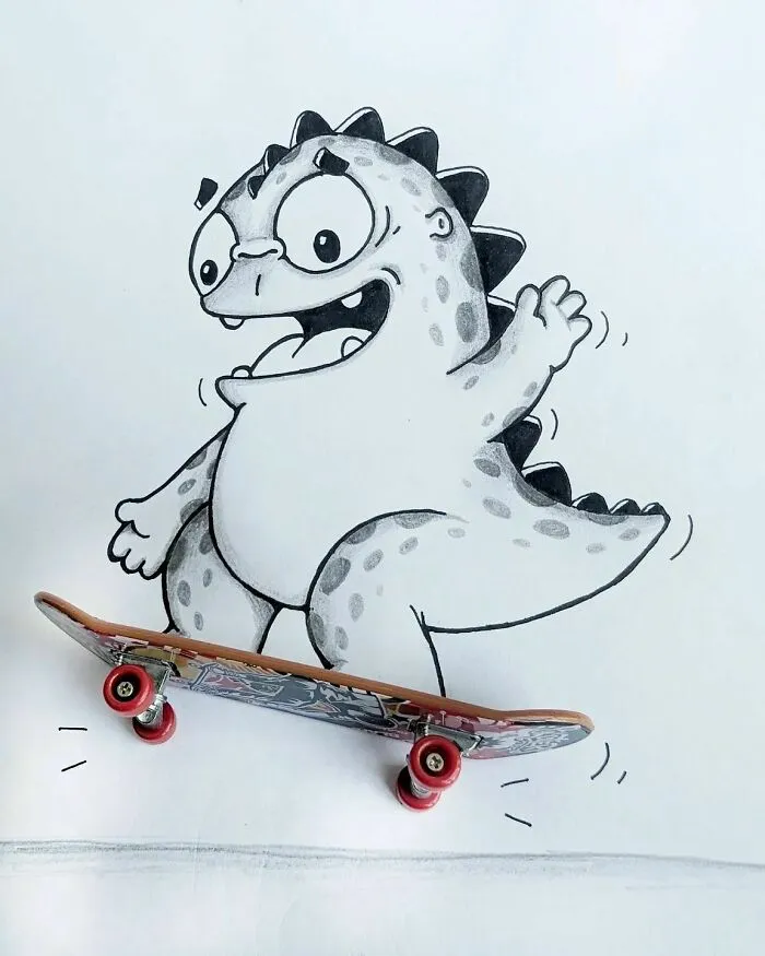 Drogo’s Latest Adventures: 42 Illustrations Of An Adorable Dragon Exploring The World